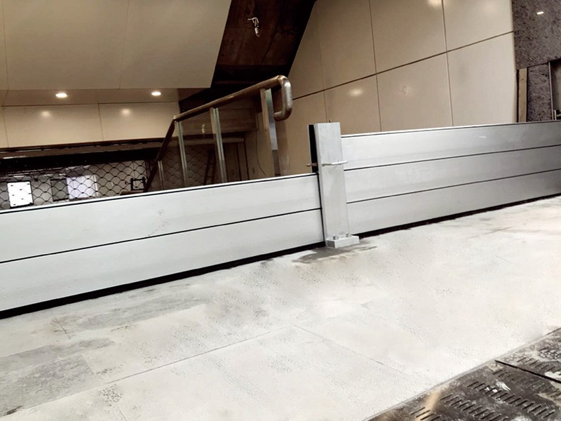 There are two main types of flood walls: reinforced concrete walls and masonry walls.